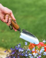 Stainless Steel Gardening Hand Trowel With Ash Wooden Grip