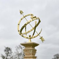 Serpent Armillary in Situ on a Sandstone Column