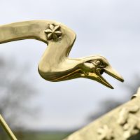 Close-up of the Serpent Design on the Armillary