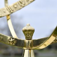 Close-up of the Polished Brass Fixings on the Serpent Armillary
