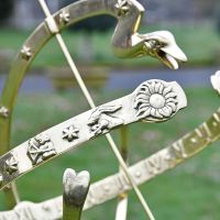 Close-up of the Polished Brass Detailing on the Serpent Armillary