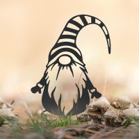 Gonk Gnome With Stripy Hat Silhouette in Use Outdoors