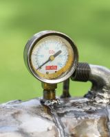 Close up of Recycled Metal Steampunk Fish valve Close up of Recycled Metal Steampunk Fish valve