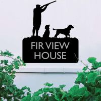 Steel "Game Season" Cocker Spaniel House Name Sign Steel "Game Season" Cocker Spaniel House Name Sign