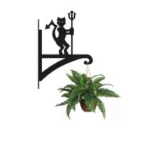 Steel "Red Devils" Hanging Basket Bracket with Planter Steel "Red Devils" Hanging Basket Bracket with Planter