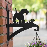 Steel Airedale Terrier Dog Hanging Basket Bracket Steel Airedale Terrier Dog Hanging Basket Bracket