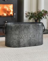 Small Natural Steel Log Basket Small Natural Steel Log Basket