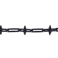 Black Steel Chain With Alternative Spikes