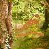 Rustic Steel Blackcap Tree Spike in SItu