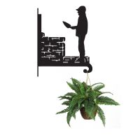 Bricklayer Hanging Basket Bracket holding a Hanging Basket  Bricklayer Hanging Basket Bracket holding a Hanging Basket