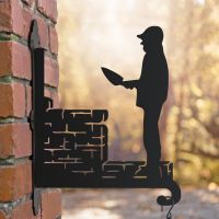 Steel Bricklayer Hanging Basket Bracket in a Forest Setting Steel Bricklayer Hanging Basket Bracket in a Forest Setting