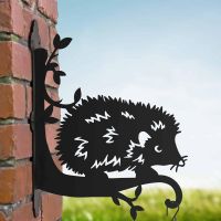 Steel Cartoon Baby Hedgehog Hanging Basket Bracket