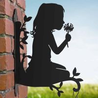 Steel Child Silhouette Hanging Basket Bracket