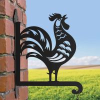 Steel Hanging Basket Bracket with Chinese Rooster Topper Steel Hanging Basket Bracket with Chinese Rooster Topper