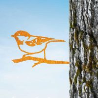 Rustic Steel Tree Spike with Coal Tit Design