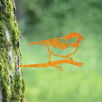 Steel Coal Tit Tree Spike - Rustic in Situ