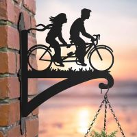 Steel Hanging Basket Bracket with Couple on Tandem Bike Topper