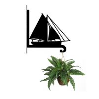 Steel Cutter Ship Hanging Basket Bracket with Planter Steel Cutter Ship Hanging Basket Bracket with Planter