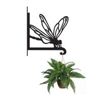 Steel Dragonfly Hanging Basket Bracket with Planter Steel Dragonfly Hanging Basket Bracket with Planter