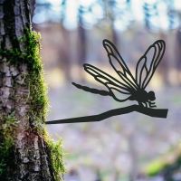 Black Steel Dragonfly Tree Spike in Situ
