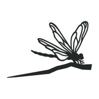 Close-Up of Steel Dragonfly Tree Spike - Black