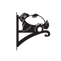 Steel First Evolution Giant Monster Hanging Basket Bracket on White Background