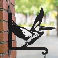 Steel Flying Pelican Hanging Basket Bracket in Situ