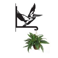 Steel Flying Pelican Hanging Basket Bracket with Planter