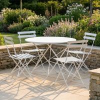 Steel Folding Bistro Set in Situ Outside digital illustration Steel Folding Bistro Set in Situ Outside digital illustration