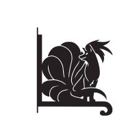 Steel Generation I Fox Character Hanging Basket Bracket on White Background