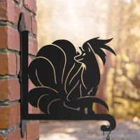 Steel Hanging Basket Bracket on with Generation I Fox Character Motif