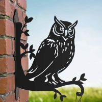 Steel Great Horned Owl Hanging Basket Bracket