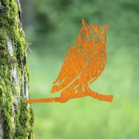 Rustic Steel Great Horned Owl Tree Spike