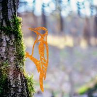 Rustic Steel Great Spotted Woodpecker Tree Spike