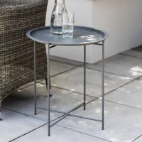 Steel Grey Side Table in Situ
