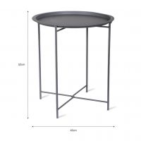 Steel Grey Side Table Dimensions