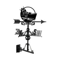 Steel HMS Newcastle Weathervane Mounted