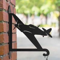 Steel Hanging Basket Bracket with Hurricane Aircraft Motif