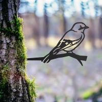 Black Steel Tree Spike with Jay Bird Design Black Steel Tree Spike with Jay Bird Design
