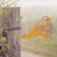 Rustic Steel Tree Spike with Jay Bird Motif