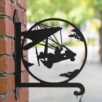 Steel Hanging Basket Bracket with Microlight Topper Steel Hanging Basket Bracket with Microlight Topper