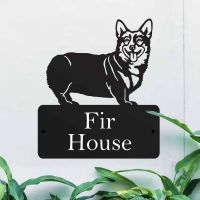 Steel Pembroke Welsh Corgi Dog House Name Sign Steel Pembroke Welsh Corgi Dog House Name Sign