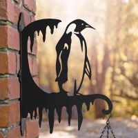 Steel Penguin Hanging Basket Bracket in Situ