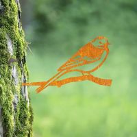 Steel Pied Wagtail Tree Spike - Rustic in Situ Steel Pied Wagtail Tree Spike - Rustic in Situ