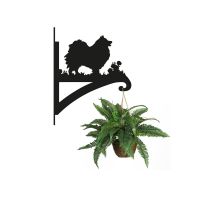 Steel Pomeranian Dog Hanging Basket Bracket with Planter Steel Pomeranian Dog Hanging Basket Bracket with Planter
