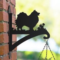 Steel Hanging Basket Bracket with Pomeranian Dog Design Steel Hanging Basket Bracket with Pomeranian Dog Design