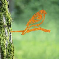 Rustic Steel Reed Bunting Tree Spike