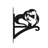 Steel River Otter Hanging Basket Bracket on White Background