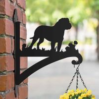 Steel Rottweiler Dog Hanging Basket Bracket