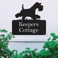  Steel Running Miniature Schnauzer House Name Sign